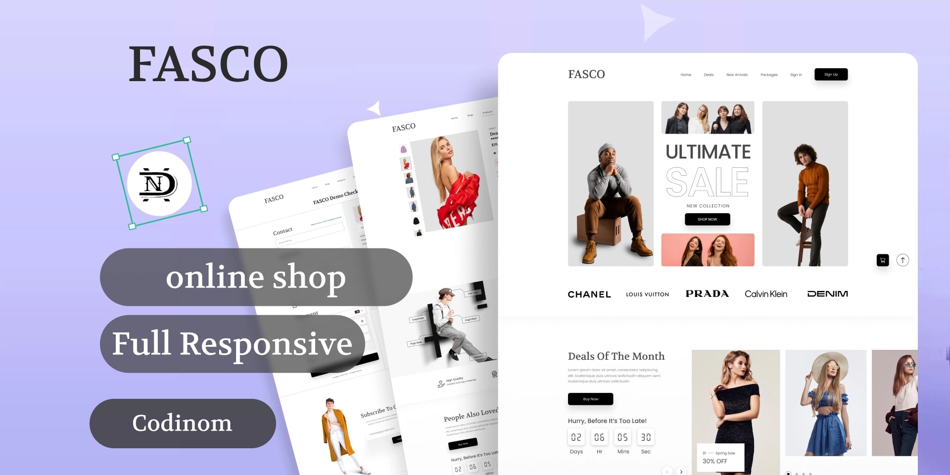 طراحی سایت فروشگاهی پوشاک Fasco