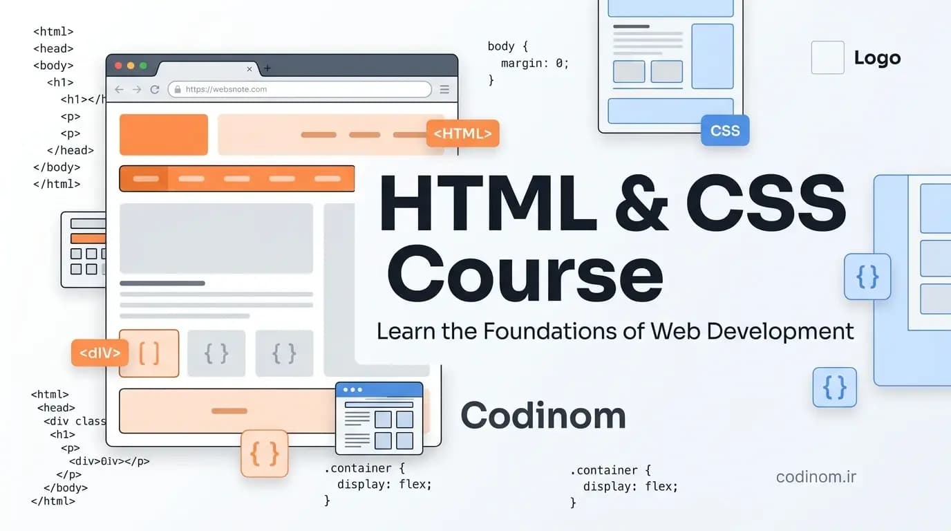 آموزش HTML و CSS پروژه محور | از صفر تا طراحی سایت ریسپانسیو